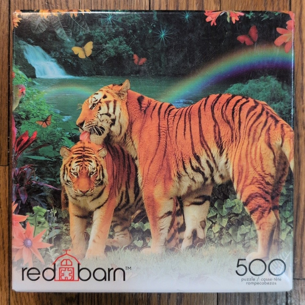 Red Barn Tropical Tiger Love 500 Piece Jigsaw Puzzle 53012 NEW‎ IN SEALED BOX
